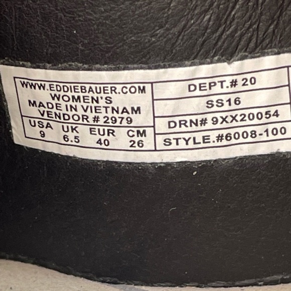 NEW Eddie Bauer Kara Black Leather Thong Toe Wedge Slide Sandal. Women’s size 9 - Picture 6 of 9